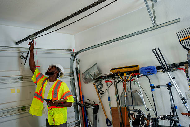 Professional Garage Door Panel Replacement technician working in Mandan, ND